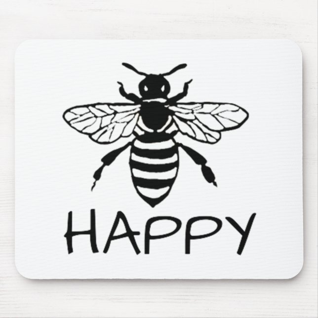 Tapis De Souris Honey Bee/ Be Happy (Devant)