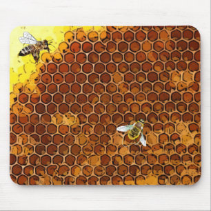 Tapis De Souris Honeypeb Beehik Honey Bee Mouse Pad