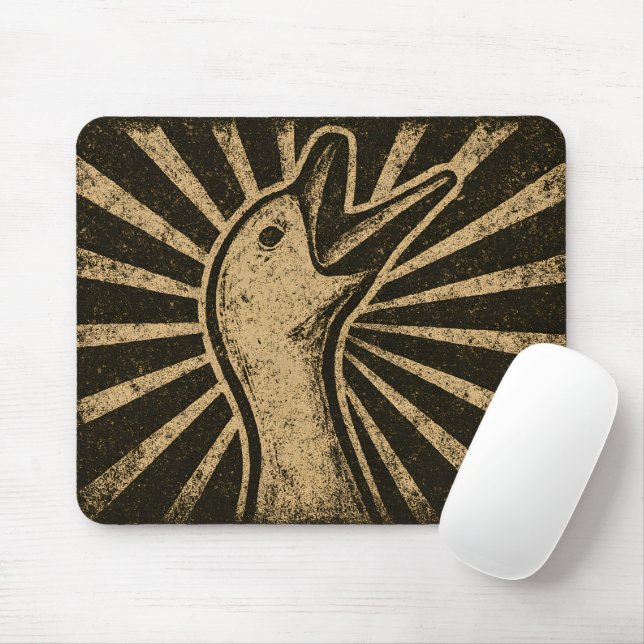 Tapis De Souris Honk Goose Funny Duck Chicken Mème (Avec souris)