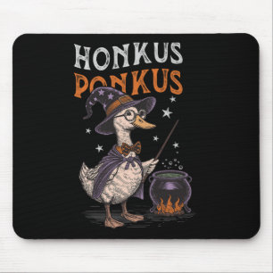 Tapis De Souris Honkus Ponkus Funny Halloween Sorcière Goose Canar