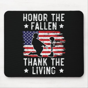 Tapis De Souris Honneur The Fallen Merci The Living Usa American