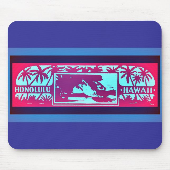 TAPIS DE SOURIS HONOLULU HAWAÏ (Devant)