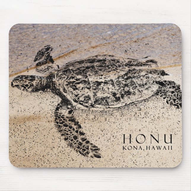 Tapis De Souris Honu - tortue de mer hawaïenne (Devant)