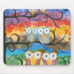 Tapis De Souris Hoolandia (c) 2013 - série d'expressions de hibou