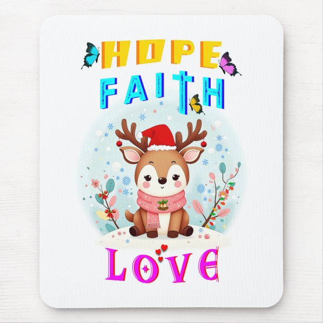 Tapis De Souris Hope Faith Love (Devant)