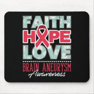 Tapis De Souris Hope Love Cerveau Aneurysm Sensibilisation Graphiq