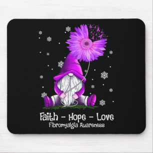 Tapis De Souris Hope Love Gnome Sunflower Fibromyalgie Sensibilisa