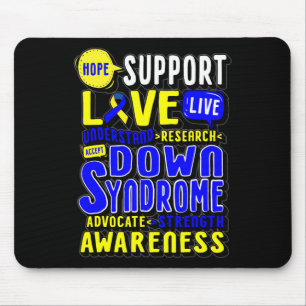 Tapis De Souris Hope Love World Down Syndrome Day Femmes Enfants