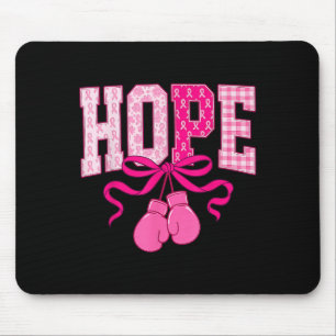 Tapis De Souris Hope Pink Ribbon Gants en boîte Cancer du sein ros