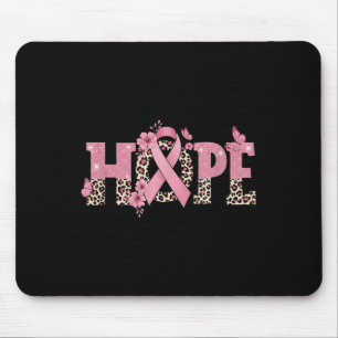 Tapis De Souris Hope rose ruban Empreinte de léopard Fleurs
