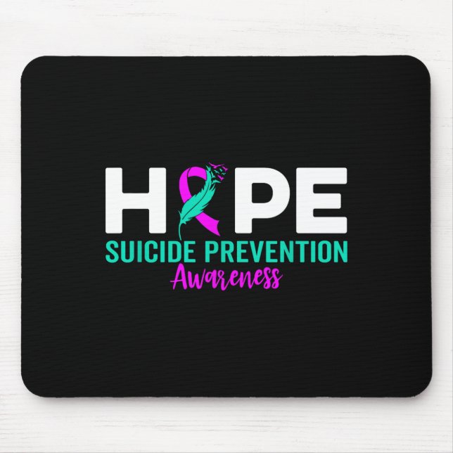 Tapis De Souris Hope Suicide Prevention Ribbon Depression Suicide  (Devant)