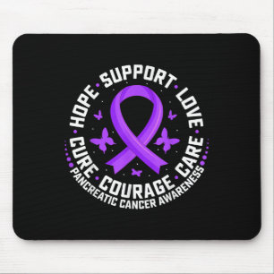 Tapis De Souris Hope Support Love Purple Ribbon Cancer Pancréatiqu