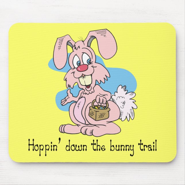 Tapis De Souris Hoppin en bas de la traînée de lapin (Devant)