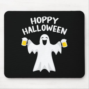 Tapis De Souris Hoppy Halloween Fun Halloween Cute Ghost Bière Dra