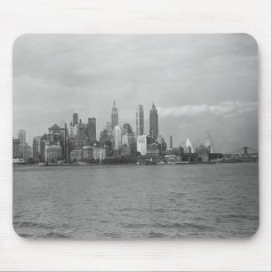 Tapis De Souris Horizon B&W des Etats-Unis New York City Manhattan