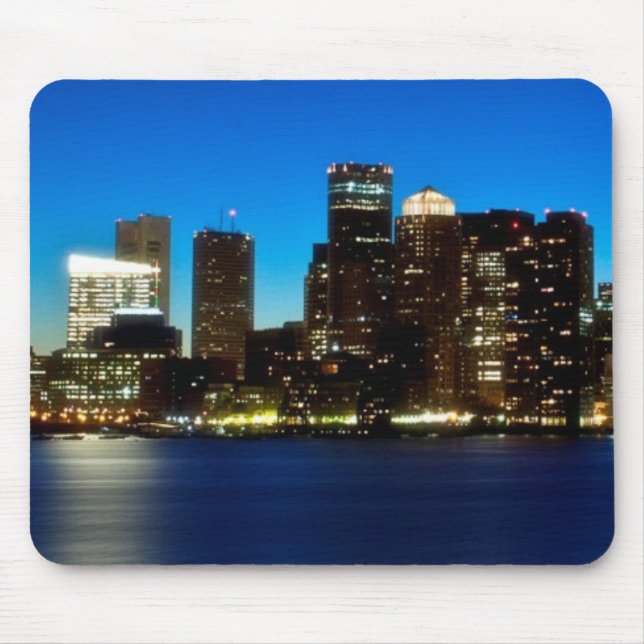 Tapis De Souris Horizon de Boston avec la lune (Devant)