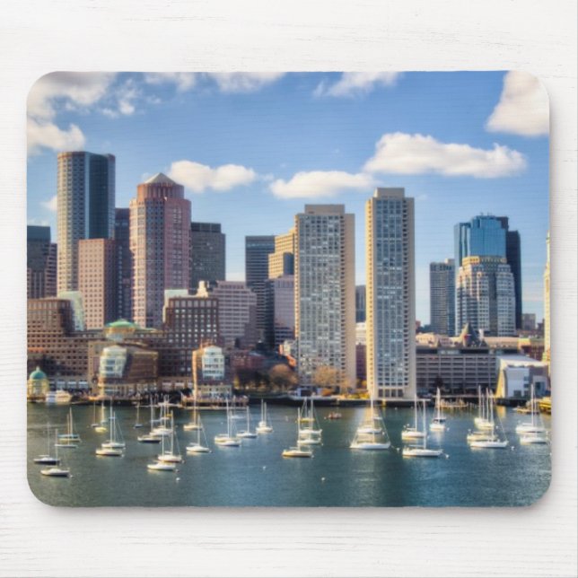 Tapis De Souris Horizon de Boston de bord de mer (Devant)