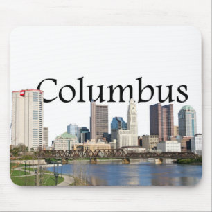 Tapis De Souris Horizon de Columbus Ohio avec Columbus dans le