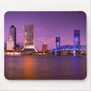 Tapis De Souris Horizon de Jacksonville la Floride la nuit
