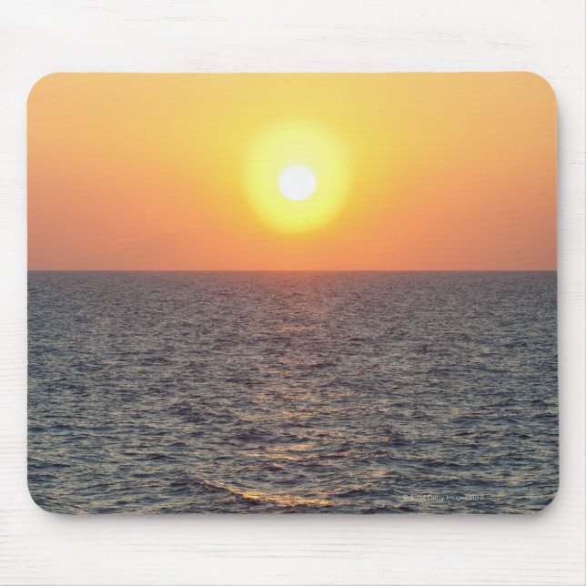 Tapis De Souris Horizon de la Grèce, mer Égée au coucher du soleil (Devant)