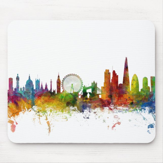 Tapis De Souris Horizon de Londres Angleterre (Devant)