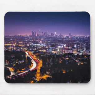 Tapis De Souris Horizon de Los Angeles, la Californie la nuit