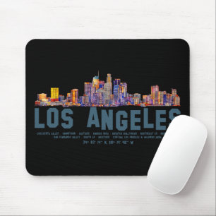 Tapis De Souris Horizon de Los Angeles. Noms et coordonnées de zon