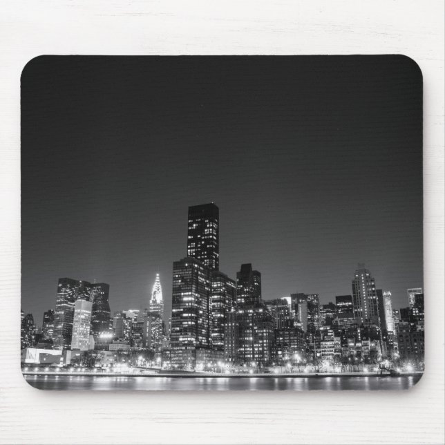 Tapis De Souris Horizon de nuit de New York (Devant)