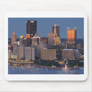 Tapis De Souris Horizon de Pittsburgh au crépuscule
