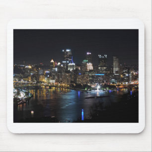 Tapis De Souris Horizon de Pittsburgh la nuit