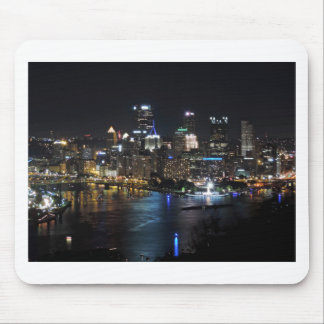 Tapis De Souris Horizon de Pittsburgh la nuit
