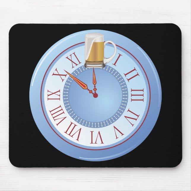 Tapis De Souris Horloge de la bière O’ (Devant)