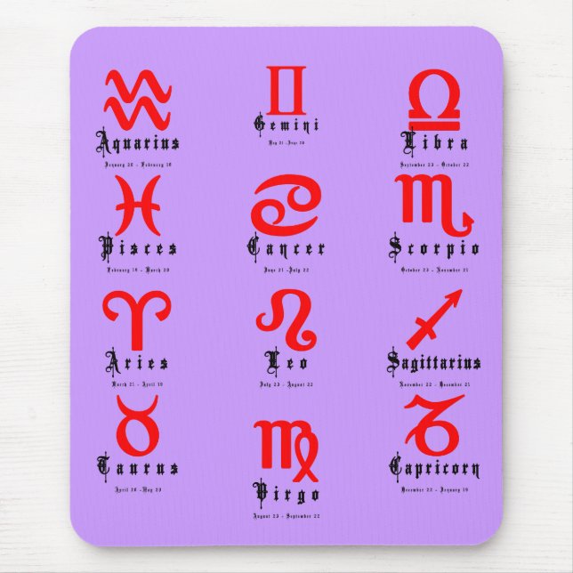 Tapis De Souris Horoscope (Devant)