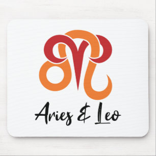 Tapis De Souris Horoscope des couples Aries et Leo Zodiac