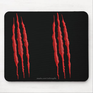 Tapis De Souris Horreur déchiré mal griffe marque Halloween Horreu