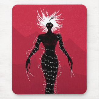 Tapis De Souris Horreur Gothique Macabre Déplaisant Demon Femme