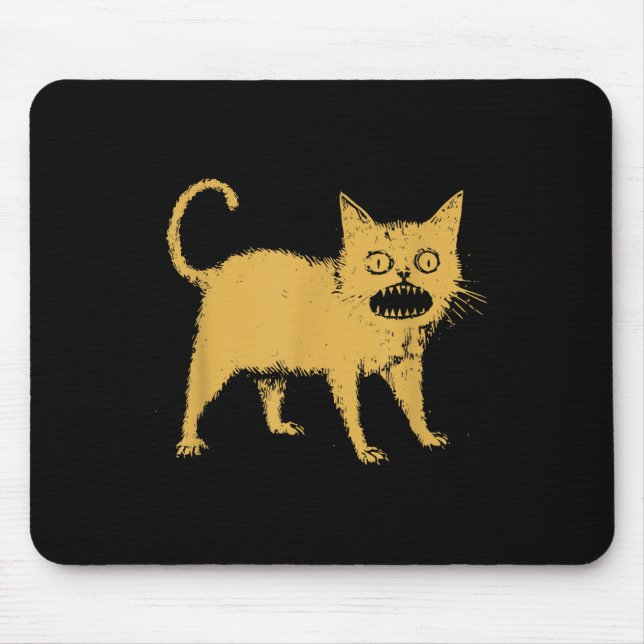 Tapis De Souris Horrible chat japonais (Devant)
