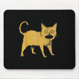 Tapis De Souris Horrible chat japonais drôle