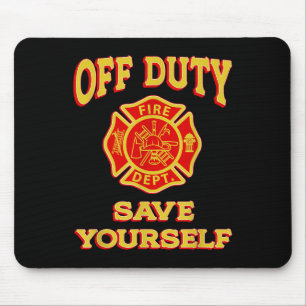 Tapis De Souris Hors Service Économisez-Vous Funny Firefighter Feu