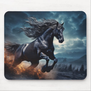 Tapis De Souris Horse Animal Wilderness Mur Art coloré