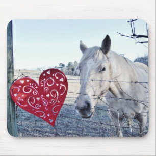 Tapis De Souris HORSE coeur Valentine