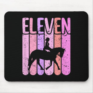 Tapis De Souris Horse Girl 11e Anniversaire Équitation