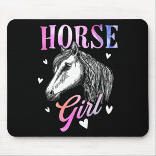 Tapis De Souris Horse Graphique Femmes Filles Cheval Équitation Ch