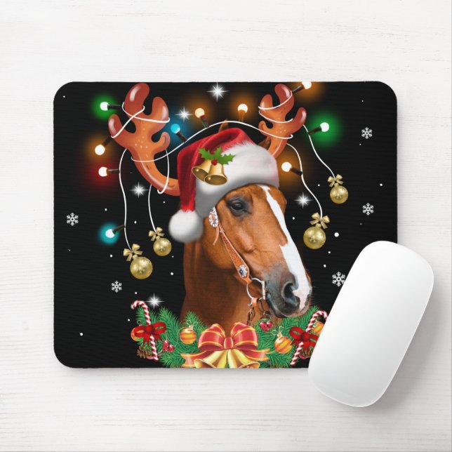 Tapis De Souris Horse Reindeer (Avec souris)