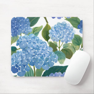 Tapis De Souris Hortensias bleus   Beau buisson floral