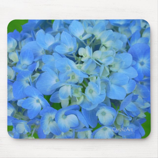 Tapis De Souris Hortensias bleus électriques (Devant)