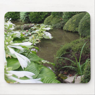Tapis De Souris Hosta dans un jardin zen Mousepad