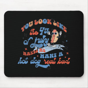 Tapis De Souris Hot Dog Love USA Fun Vous Ressemblez À 4 Juillet
