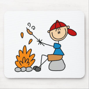 Tapis De Souris Hot-dogs sur le feu de camp Mousepad