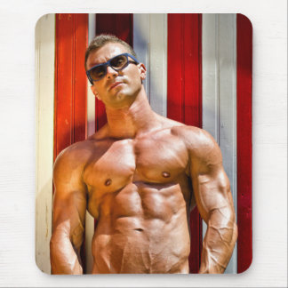 Tapis De Souris Hot Guy Musclé La Poitrine Sexy Shirless Man Hunk